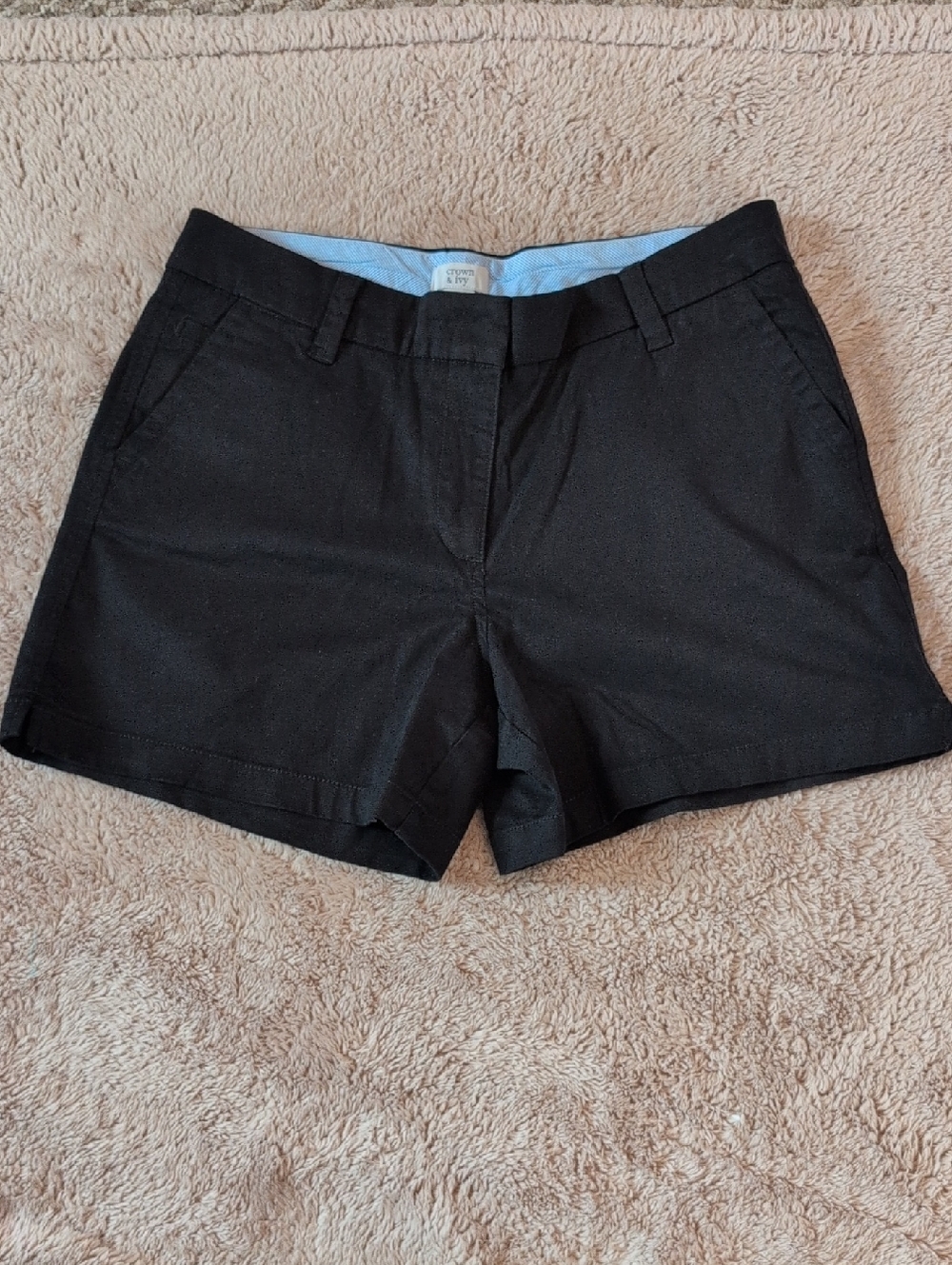 Crown & Ivy Black Caroline Chino Shorts Size 10